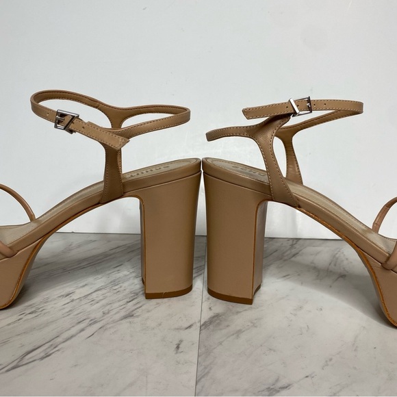 Schutz Kelsie Platform Tan Heeled Sandal 11B - Picture 8 of 14